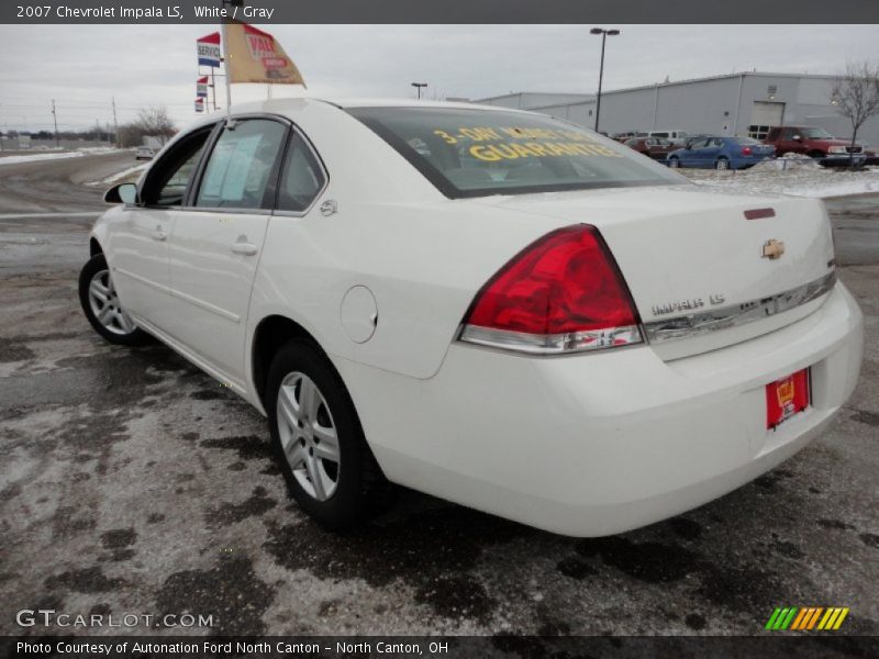 White / Gray 2007 Chevrolet Impala LS