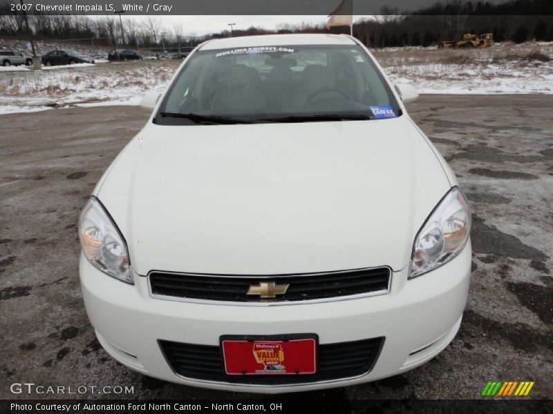 White / Gray 2007 Chevrolet Impala LS