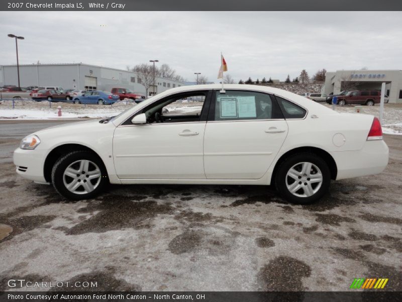 White / Gray 2007 Chevrolet Impala LS