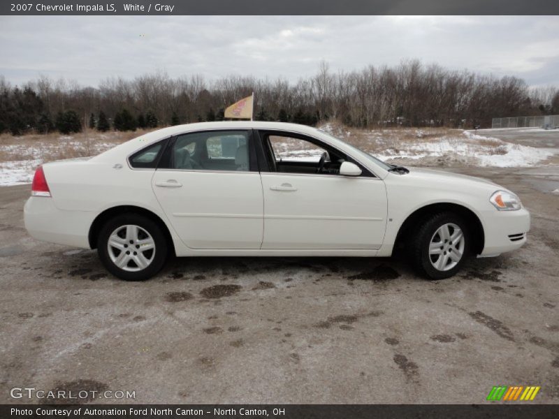 White / Gray 2007 Chevrolet Impala LS