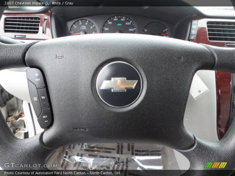 White / Gray 2007 Chevrolet Impala LS