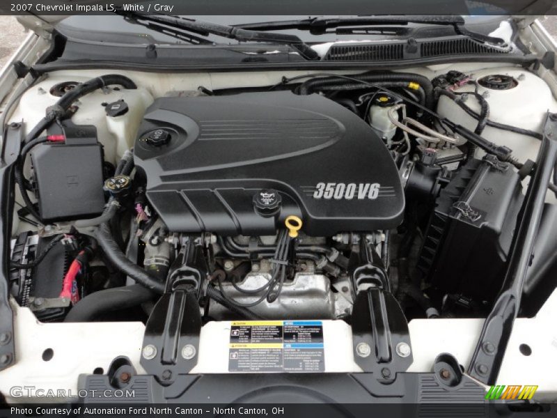 White / Gray 2007 Chevrolet Impala LS