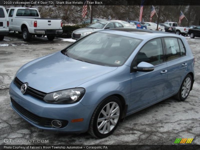 Shark Blue Metallic / Titan Black 2010 Volkswagen Golf 4 Door TDI