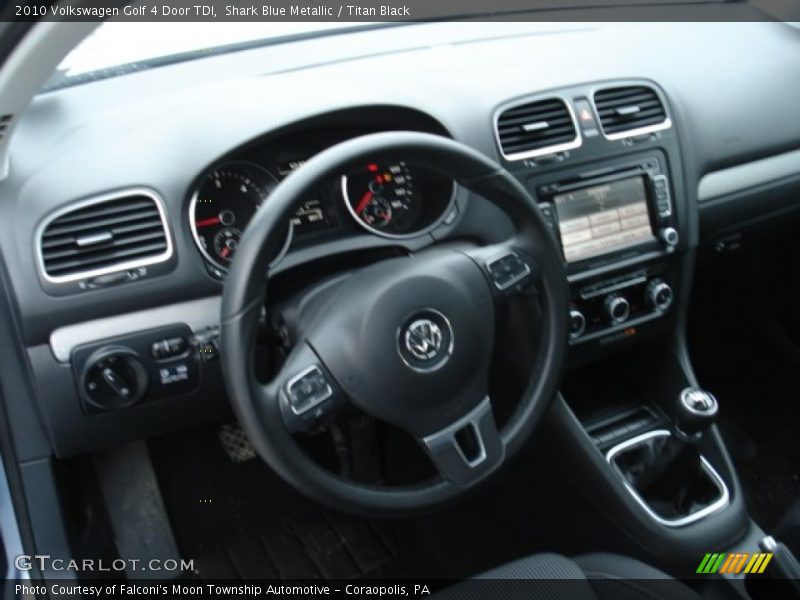 Shark Blue Metallic / Titan Black 2010 Volkswagen Golf 4 Door TDI
