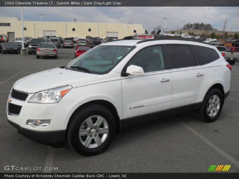 Summit White / Dark Gray/Light Gray 2009 Chevrolet Traverse LT