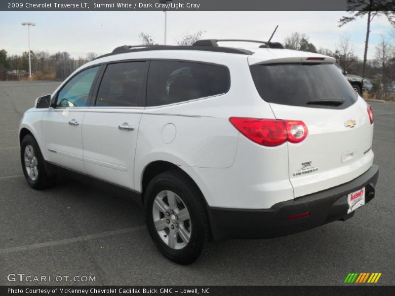 Summit White / Dark Gray/Light Gray 2009 Chevrolet Traverse LT