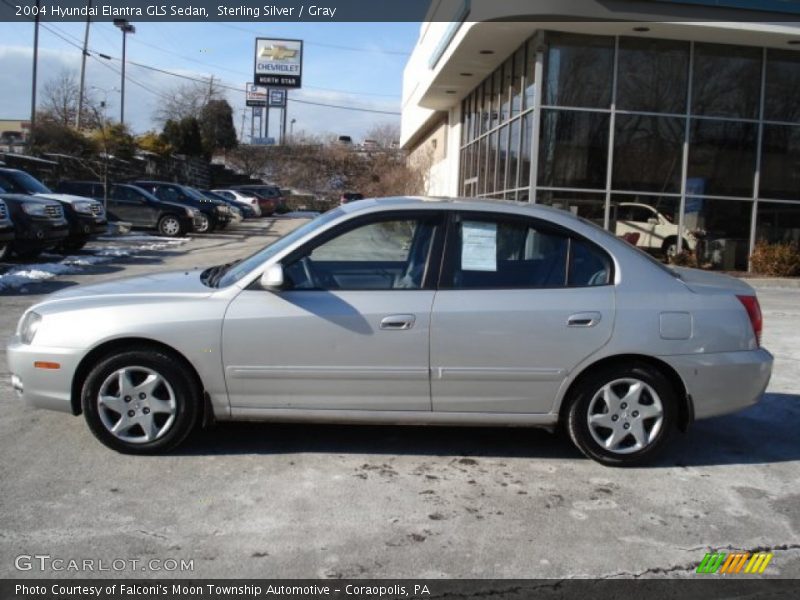 Sterling Silver / Gray 2004 Hyundai Elantra GLS Sedan