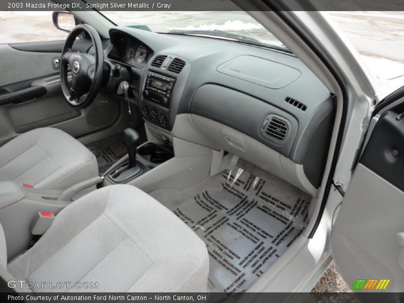 Sunlight Silver Metallic / Gray 2003 Mazda Protege DX