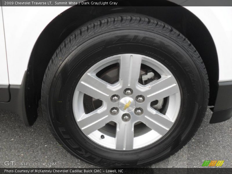 Summit White / Dark Gray/Light Gray 2009 Chevrolet Traverse LT