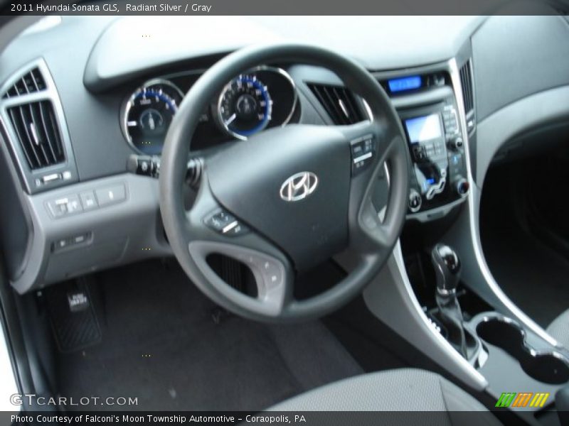 Radiant Silver / Gray 2011 Hyundai Sonata GLS