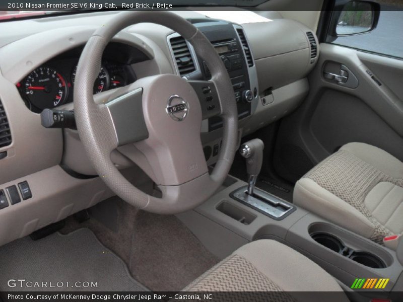  2010 Frontier SE V6 King Cab Beige Interior