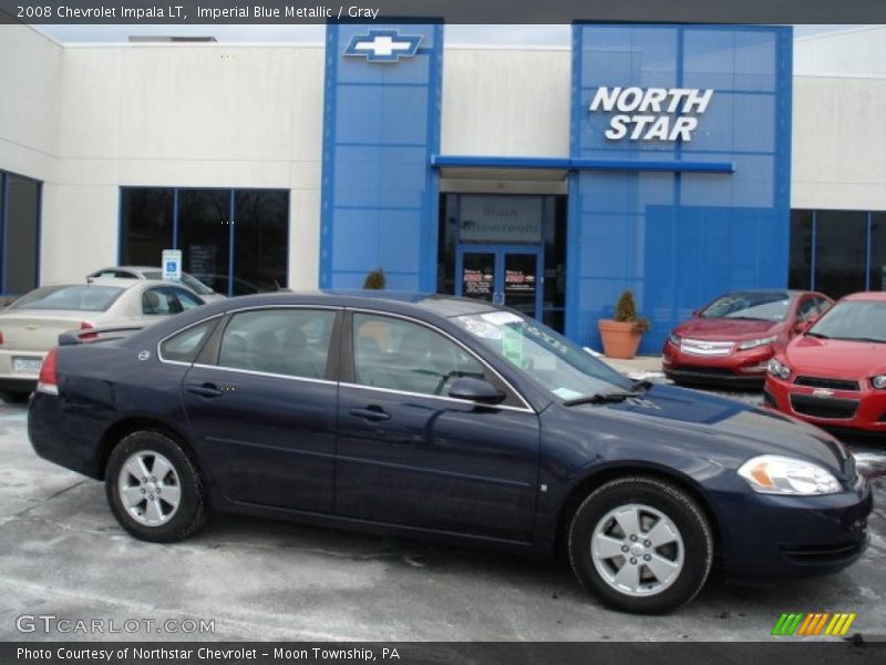 Imperial Blue Metallic / Gray 2008 Chevrolet Impala LT