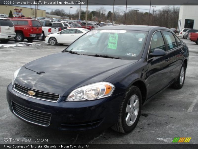 Imperial Blue Metallic / Gray 2008 Chevrolet Impala LT