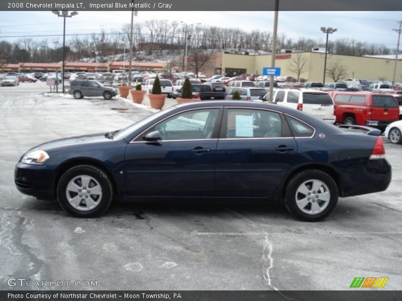 Imperial Blue Metallic / Gray 2008 Chevrolet Impala LT