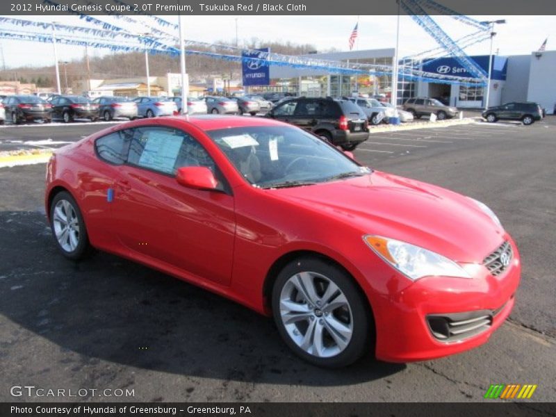 Tsukuba Red / Black Cloth 2012 Hyundai Genesis Coupe 2.0T Premium