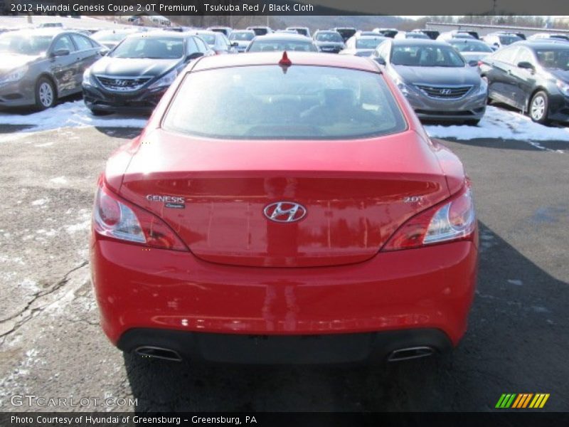 Tsukuba Red / Black Cloth 2012 Hyundai Genesis Coupe 2.0T Premium