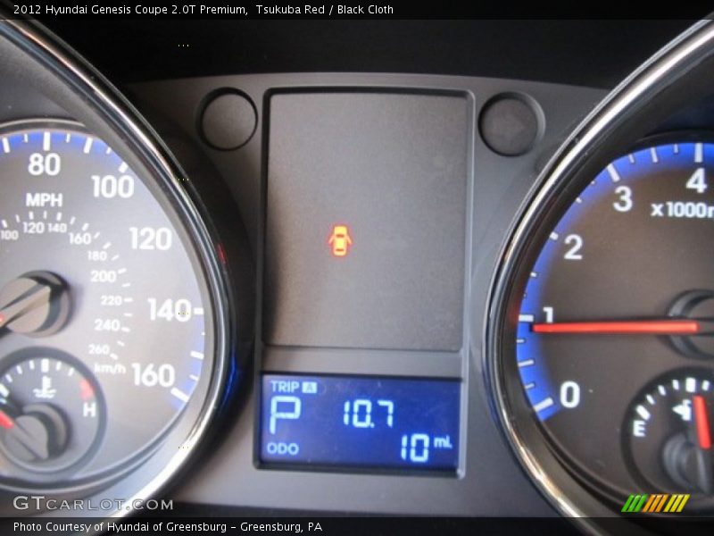 Tsukuba Red / Black Cloth 2012 Hyundai Genesis Coupe 2.0T Premium