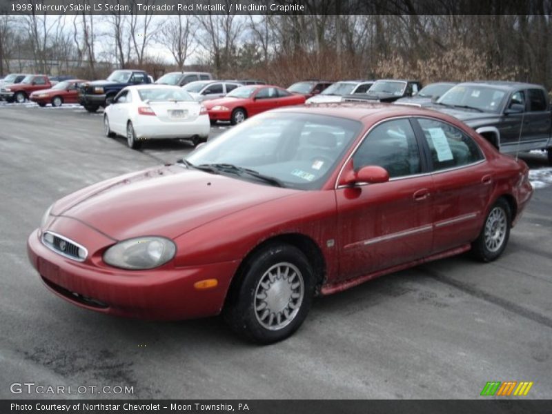 Toreador Red Metallic / Medium Graphite 1998 Mercury Sable LS Sedan