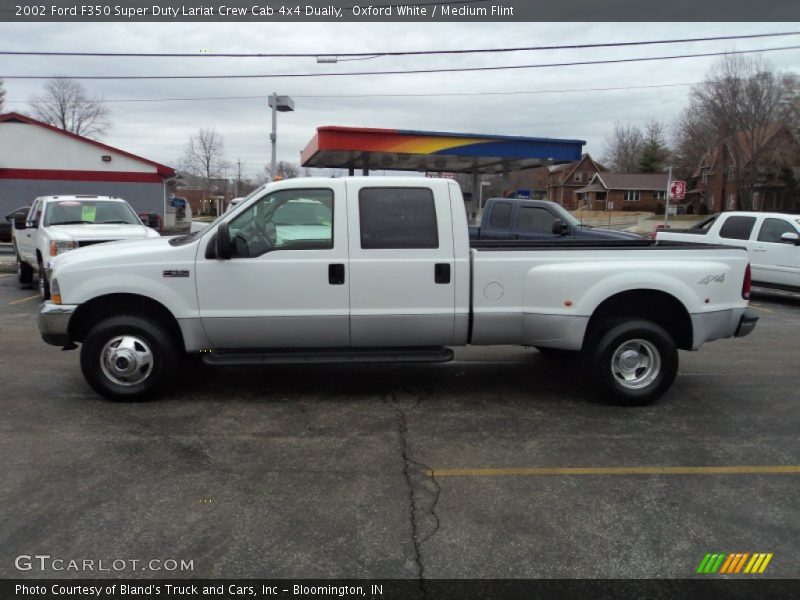 Oxford White / Medium Flint 2002 Ford F350 Super Duty Lariat Crew Cab 4x4 Dually