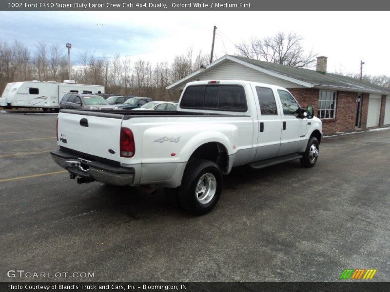 Oxford White / Medium Flint 2002 Ford F350 Super Duty Lariat Crew Cab 4x4 Dually