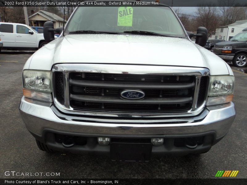 Oxford White / Medium Flint 2002 Ford F350 Super Duty Lariat Crew Cab 4x4 Dually