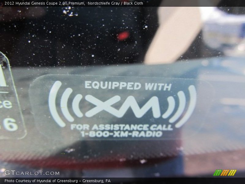 Nordschleife Gray / Black Cloth 2012 Hyundai Genesis Coupe 2.0T Premium