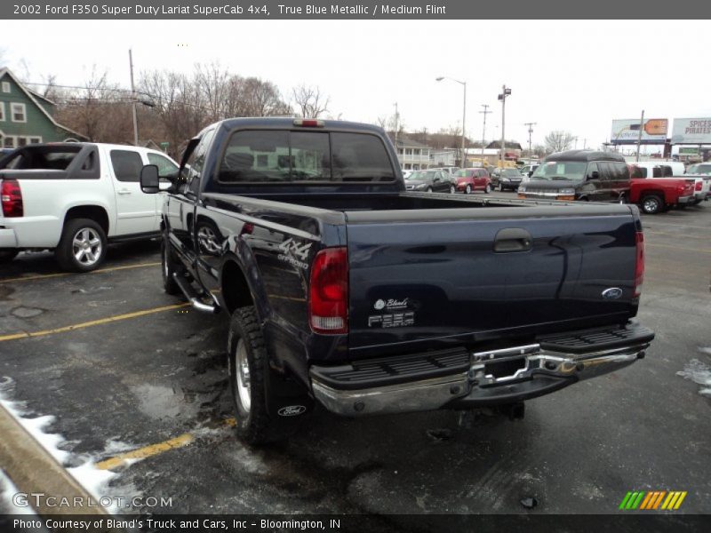 True Blue Metallic / Medium Flint 2002 Ford F350 Super Duty Lariat SuperCab 4x4