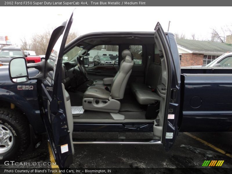 True Blue Metallic / Medium Flint 2002 Ford F350 Super Duty Lariat SuperCab 4x4