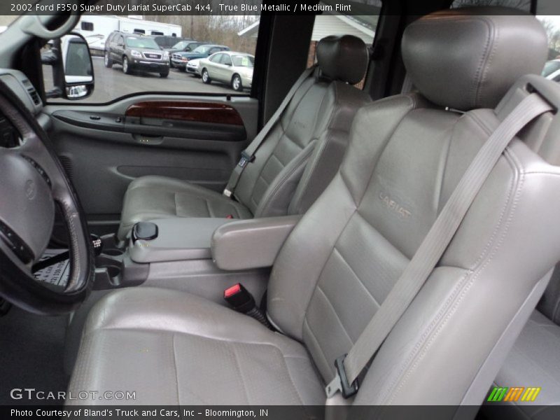 True Blue Metallic / Medium Flint 2002 Ford F350 Super Duty Lariat SuperCab 4x4