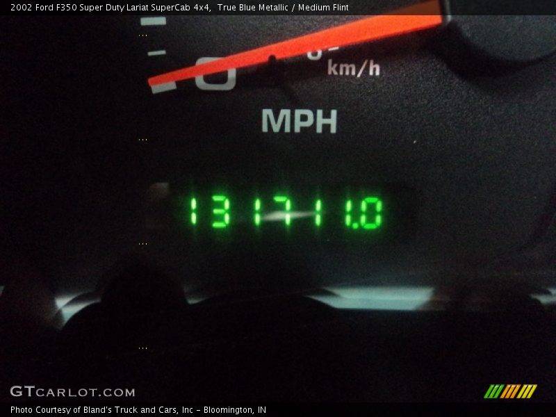 True Blue Metallic / Medium Flint 2002 Ford F350 Super Duty Lariat SuperCab 4x4