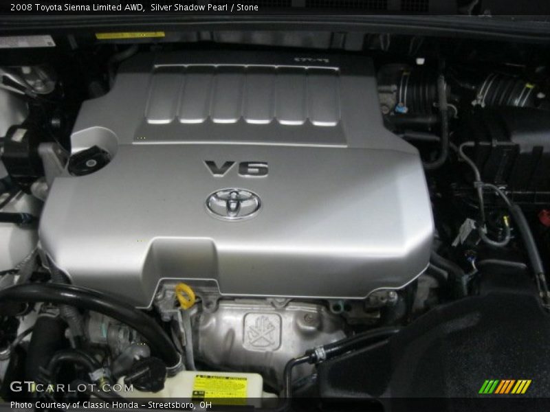 Silver Shadow Pearl / Stone 2008 Toyota Sienna Limited AWD