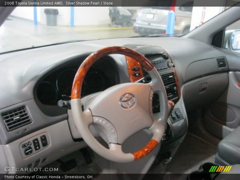 Silver Shadow Pearl / Stone 2008 Toyota Sienna Limited AWD