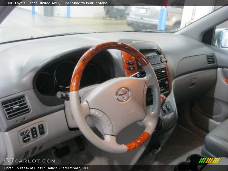 Silver Shadow Pearl / Stone 2008 Toyota Sienna Limited AWD