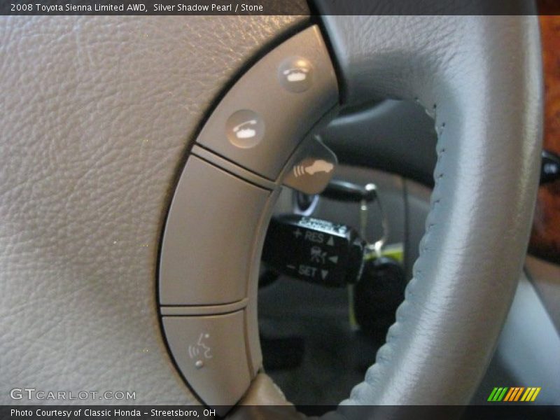 Silver Shadow Pearl / Stone 2008 Toyota Sienna Limited AWD