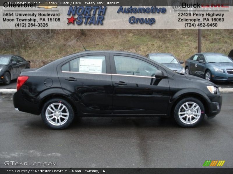 Black / Dark Pewter/Dark Titanium 2012 Chevrolet Sonic LT Sedan