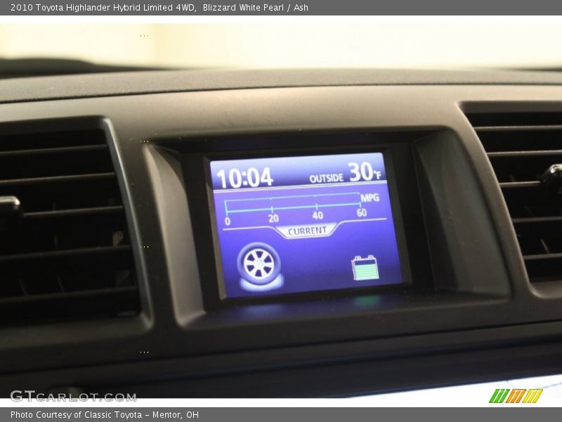 Blizzard White Pearl / Ash 2010 Toyota Highlander Hybrid Limited 4WD