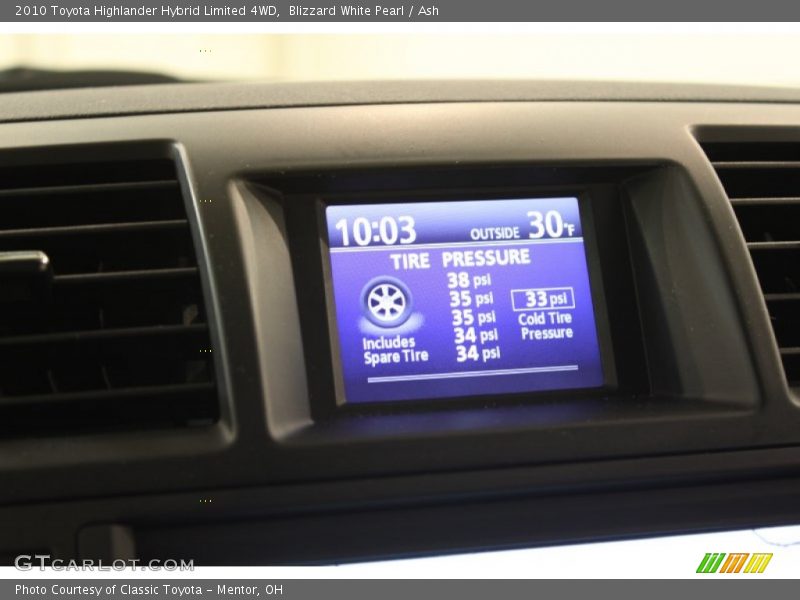 Blizzard White Pearl / Ash 2010 Toyota Highlander Hybrid Limited 4WD