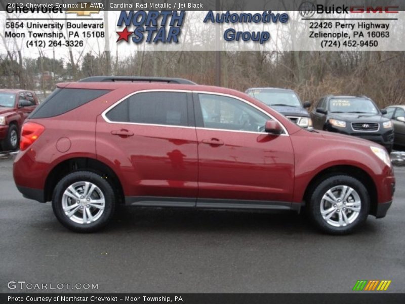 Cardinal Red Metallic / Jet Black 2012 Chevrolet Equinox LT AWD