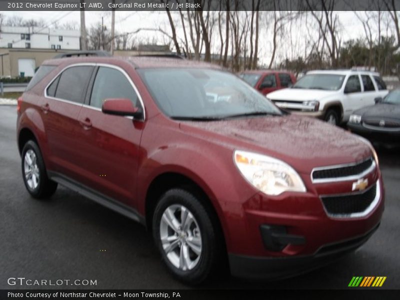 Cardinal Red Metallic / Jet Black 2012 Chevrolet Equinox LT AWD