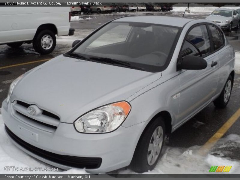 Platinum Silver / Black 2007 Hyundai Accent GS Coupe