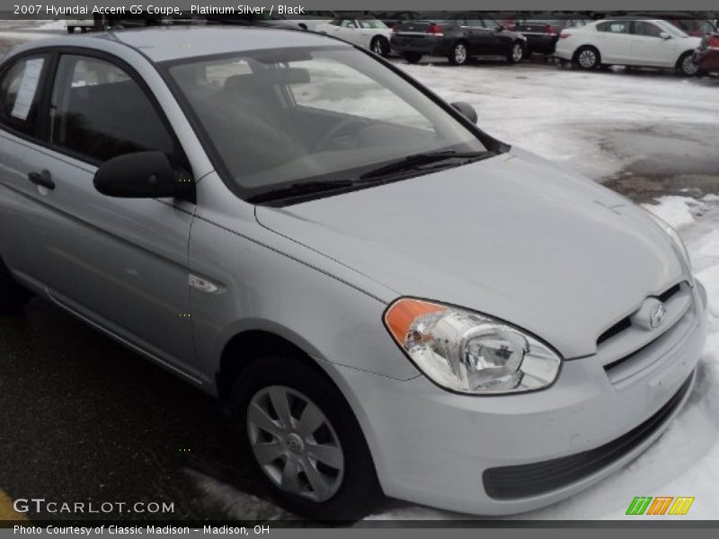 Platinum Silver / Black 2007 Hyundai Accent GS Coupe