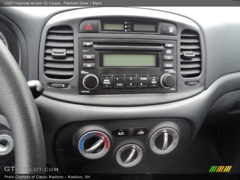 Platinum Silver / Black 2007 Hyundai Accent GS Coupe
