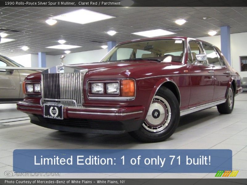 Claret Red / Parchment 1990 Rolls-Royce Silver Spur II Mulliner