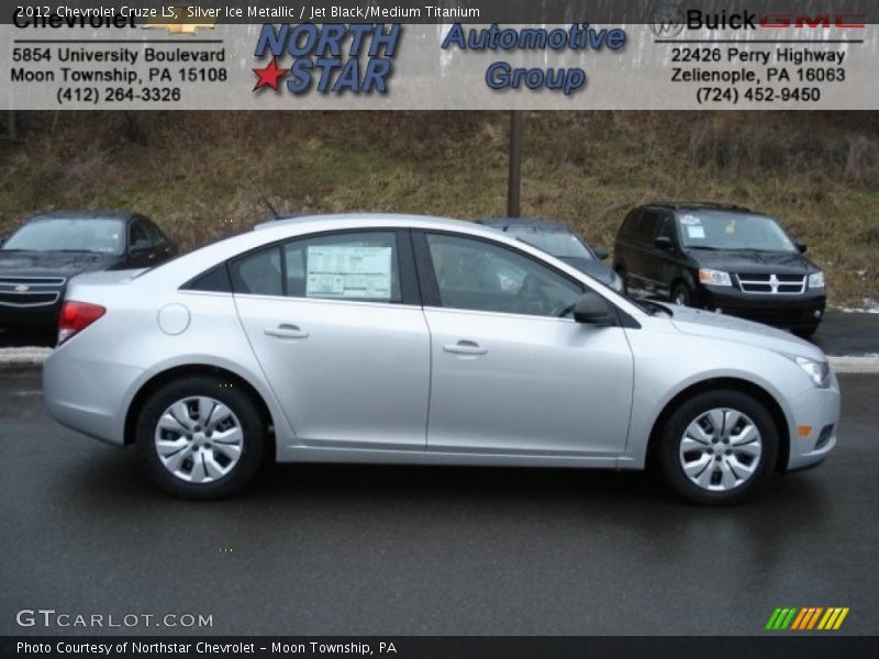 Silver Ice Metallic / Jet Black/Medium Titanium 2012 Chevrolet Cruze LS