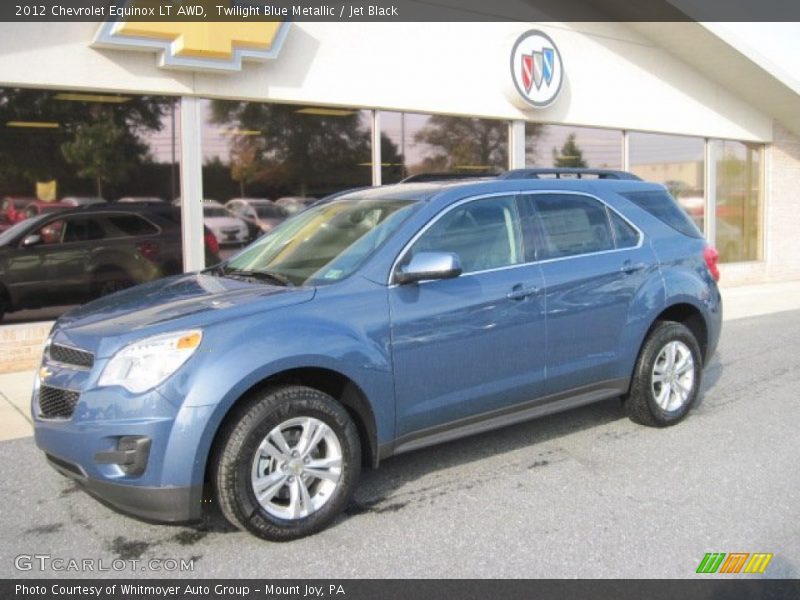 Twilight Blue Metallic / Jet Black 2012 Chevrolet Equinox LT AWD