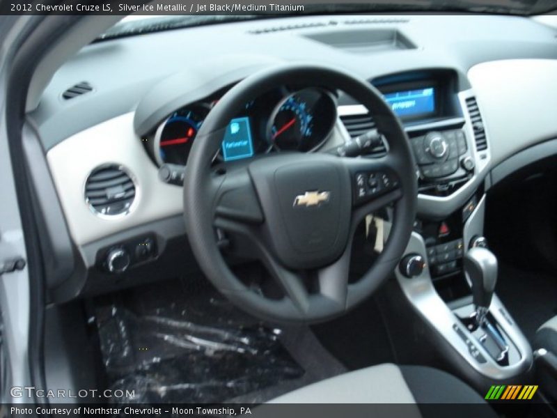 Silver Ice Metallic / Jet Black/Medium Titanium 2012 Chevrolet Cruze LS