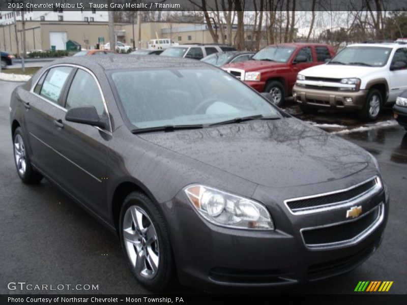 Taupe Gray Metallic / Titanium 2012 Chevrolet Malibu LS