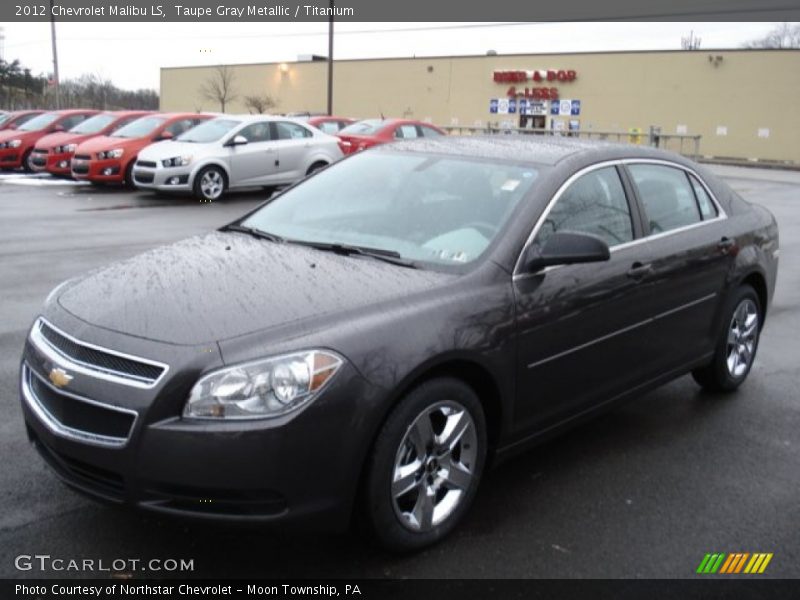 Taupe Gray Metallic / Titanium 2012 Chevrolet Malibu LS