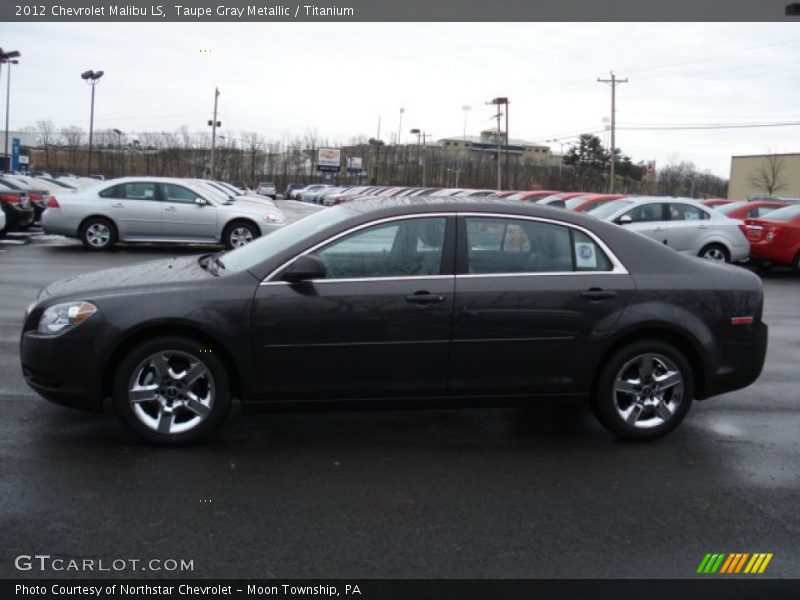 Taupe Gray Metallic / Titanium 2012 Chevrolet Malibu LS