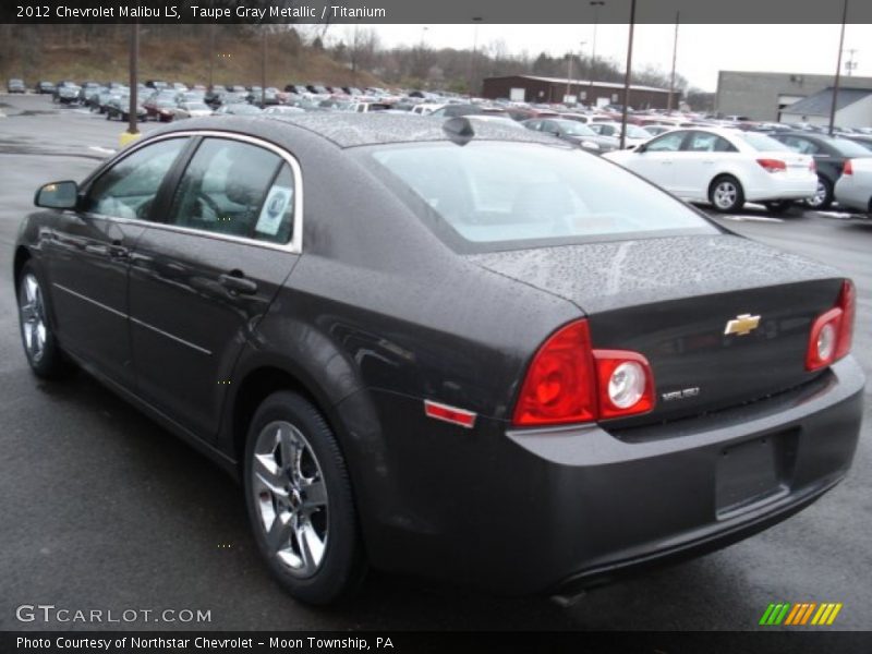 Taupe Gray Metallic / Titanium 2012 Chevrolet Malibu LS